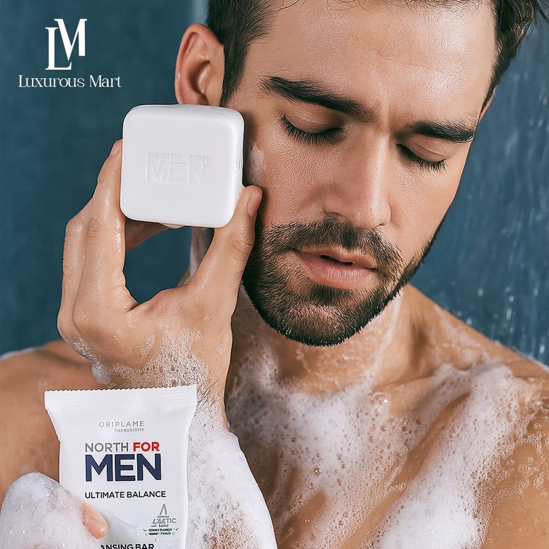Premium Men's Soap Arctic Blue Solid Texture