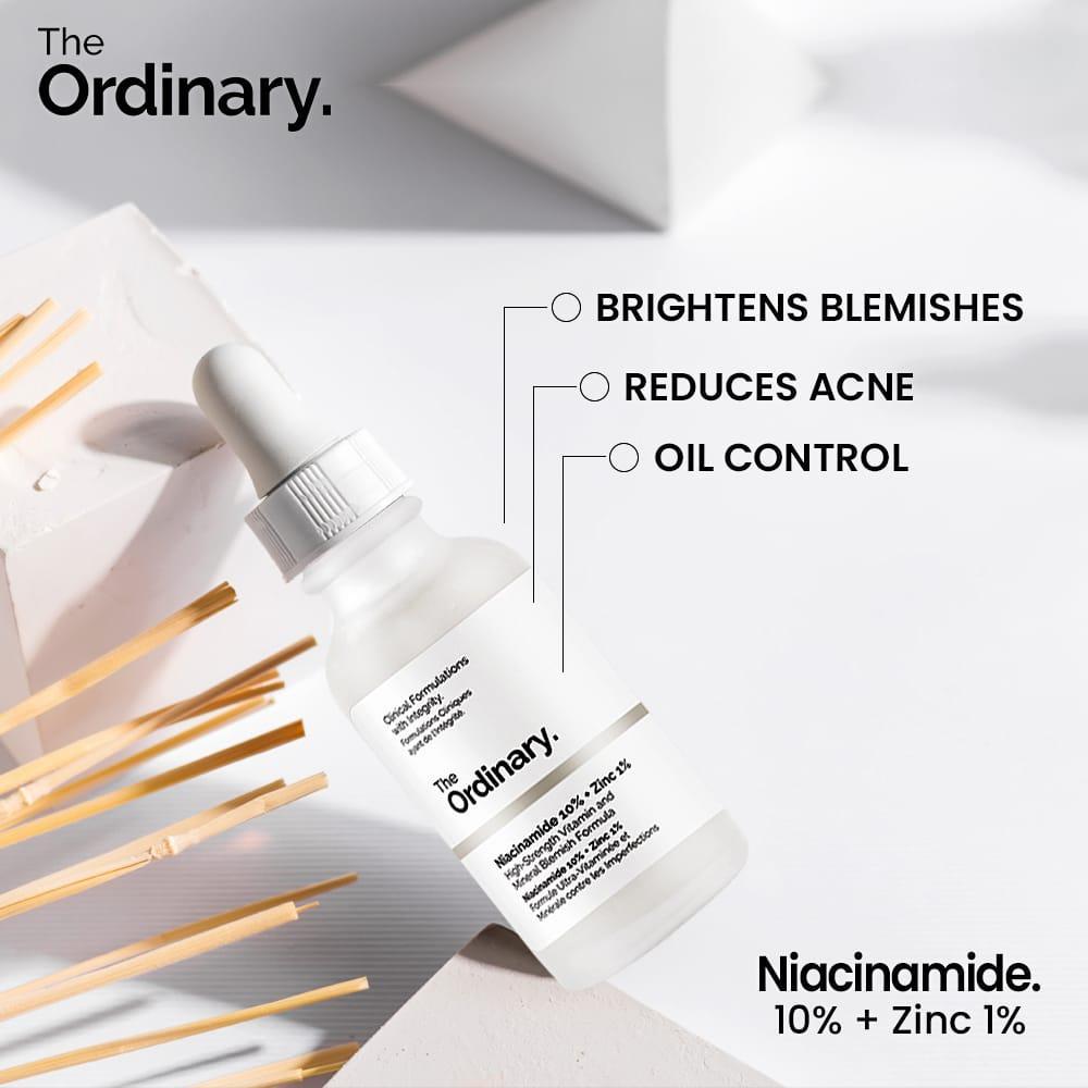 Niacinamide Serum 30ml Skin Brightening All Season White Glass Bottle
